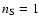 $n_{\rm S}=1$