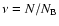 $\nu=N/N_{\rm B}$