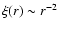$\xi(r)\sim r^{-2}$