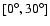 $[0^{\circ} ,30^{\circ}]$