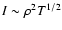 $I\sim \rho ^{2}T^{1/2}$