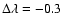$\Delta\lambda=-0.3$