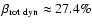 $ \beta_{\rm rot~dyn} \approx 27.4\% $