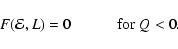 \begin{displaymath}F({\cal{E}},L)=0
\qquad\quad
{\rm for}\ Q<0.
\end{displaymath}