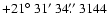 $+21\hbox{$^\circ$ }31\hbox{$^\prime$ }34\hbox{$.\!\!^{\prime\prime}$ }3144$