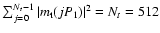 $\sum_{j=0}^{N_t-1}\vert m_{\rm t}(jP_1)\vert^2 = N_t = 512$