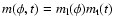 $m(\phi, t) = m_{\rm l}(\phi)m_{\rm
t}(t)$