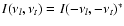 $I(\nu_l, \nu_t) = I(-\nu_l, -\nu_t)^*$