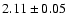 $2.11\pm0.05$