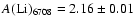 $A({\rm Li})_{6708}=2.16 \pm 0.01$