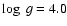 $\log~g = 4.0$