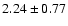 $2.24\pm0.77$