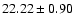 $22.22\pm0.90$
