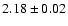 $2.18\pm0.02$