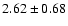 $2.62\pm0.68$
