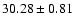$30.28\pm0.81$