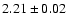 $2.21\pm0.02$