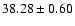 $38.28\pm0.60$