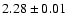 $2.28\pm0.01$