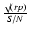 $\frac{\surd{(rp)}}{S/N}$