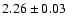 $2.26\pm0.03$