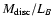 $M_{{\rm disc}}/L_B$
