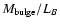 $ M_{{\rm bulge}}/L_B$