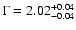 $\Gamma=2.02^{+0.04}_{-0.04}$