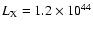 $L_{\rm X}
= 1.2
\times10^{44}$