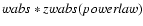 $wabs\ast
zwabs(powerlaw)$