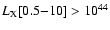 $L_{\rm X}[0.5{-}10]>10^{44}$