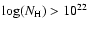$\log(N_{\rm H})>10^{22}$