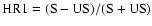 $\rm HR1=(S-US)/(S+US)$