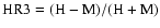 $\rm HR3=(H-M)/(H+M)$