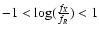 $-1<\log (\frac{f_X}{f_R}) <1$