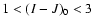 $1 < (I-J)_{\rm0} < 3$