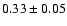 $0.33\pm0.05$