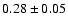 $0.28\pm0.05$