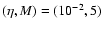 $(\eta ,M)=(10^{-2},5)$