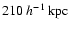 $210~h^{-1} \> \rm kpc$
