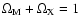 $\Omega_{\rm M} +
\Omega_{\rm X} =1$