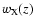 $w_{\rm X} (z)$