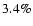 $3.4\%$