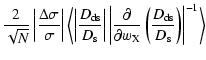 $\displaystyle \frac{2}{\sqrt{N}}\left\vert
\frac{\Delta \sigma}{\sigma} \right\...
...X}} \left( \frac{D_{\rm ds}}{D_{\rm s}} \right)
\right\vert^{-1} \right \rangle$