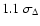 $1.1~\sigma_\Delta$