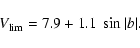 \begin{displaymath}V_{\rm lim} = 7.9 + 1.1~\sin\vert b\vert.
\end{displaymath}