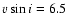 $\ensuremath{v\sin i} =6.5$