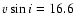 $\ensuremath{v\sin i} = 16.6$