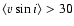 $\langle\ensuremath{v\sin i}\rangle>30$