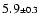 $5.9{\scriptstyle\pm 0.3}$